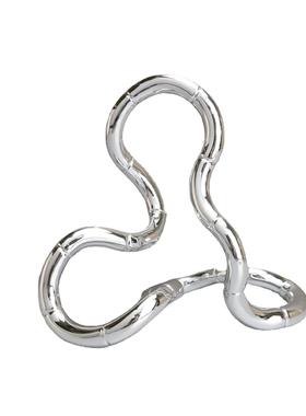 现代轻奢树脂电镀莫比环桌面装饰品客厅茶几电视柜样板间家居摆件