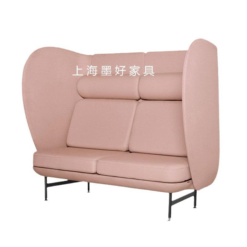 北欧工高背洽谈沙发卡座简约高靠背沙发椅轻奢时尚样板间别墅