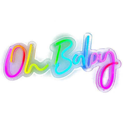 聚会派对灯生日快乐led灯牌发光字造型幻彩霓虹灯定做灯箱可调光