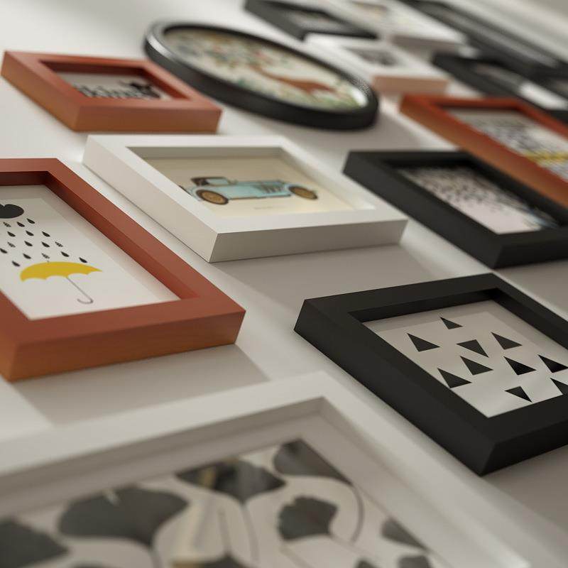 包邮罗德里格简约实木相框创意照片墙/相框墙,家居饰品,DIY亲子装饰画,淘宝优惠券,粉丝福利购,淘宝优惠卷