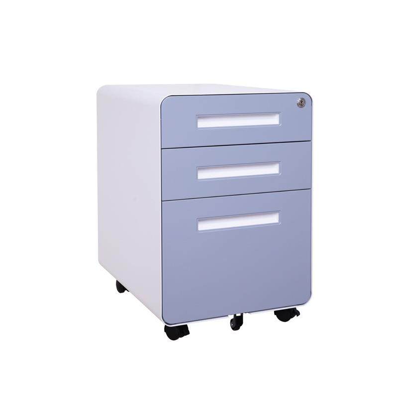 移动三抽活动柜桌下柜矮柜小推柜床头柜圆弧边框外拉手带锁活动柜,商业/办公家具,办公储物柜,淘宝优惠券,粉丝福利购,淘宝优惠卷