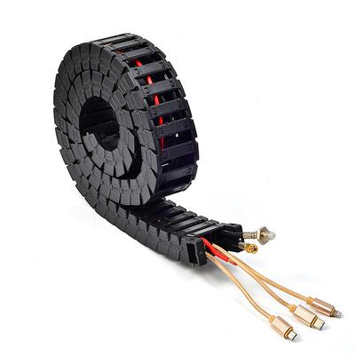 两个六厂家高速静音18系列拖链不磨电缆低噪音VBK21-F20尼龙拖链