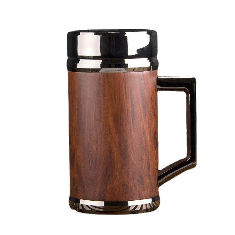 厂家高档紫砂内胆办公杯商务直身杯带滤网泡茶水杯子套装礼品杯