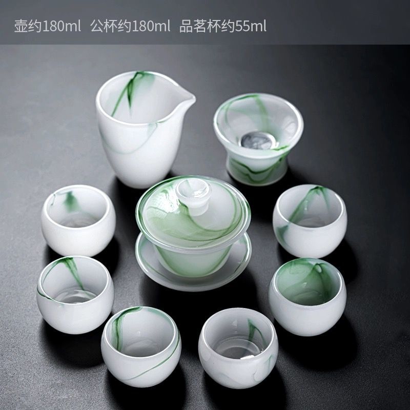 高档墨玉瓷琉璃简约轻奢功夫茶具