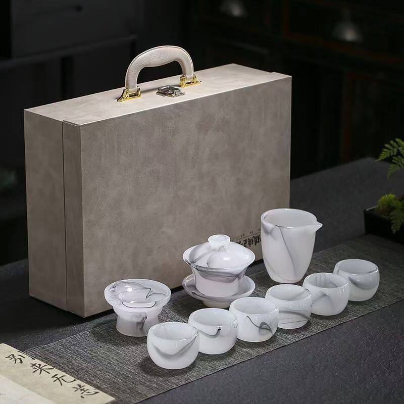 琉璃茶具茶杯玉瓷办公室