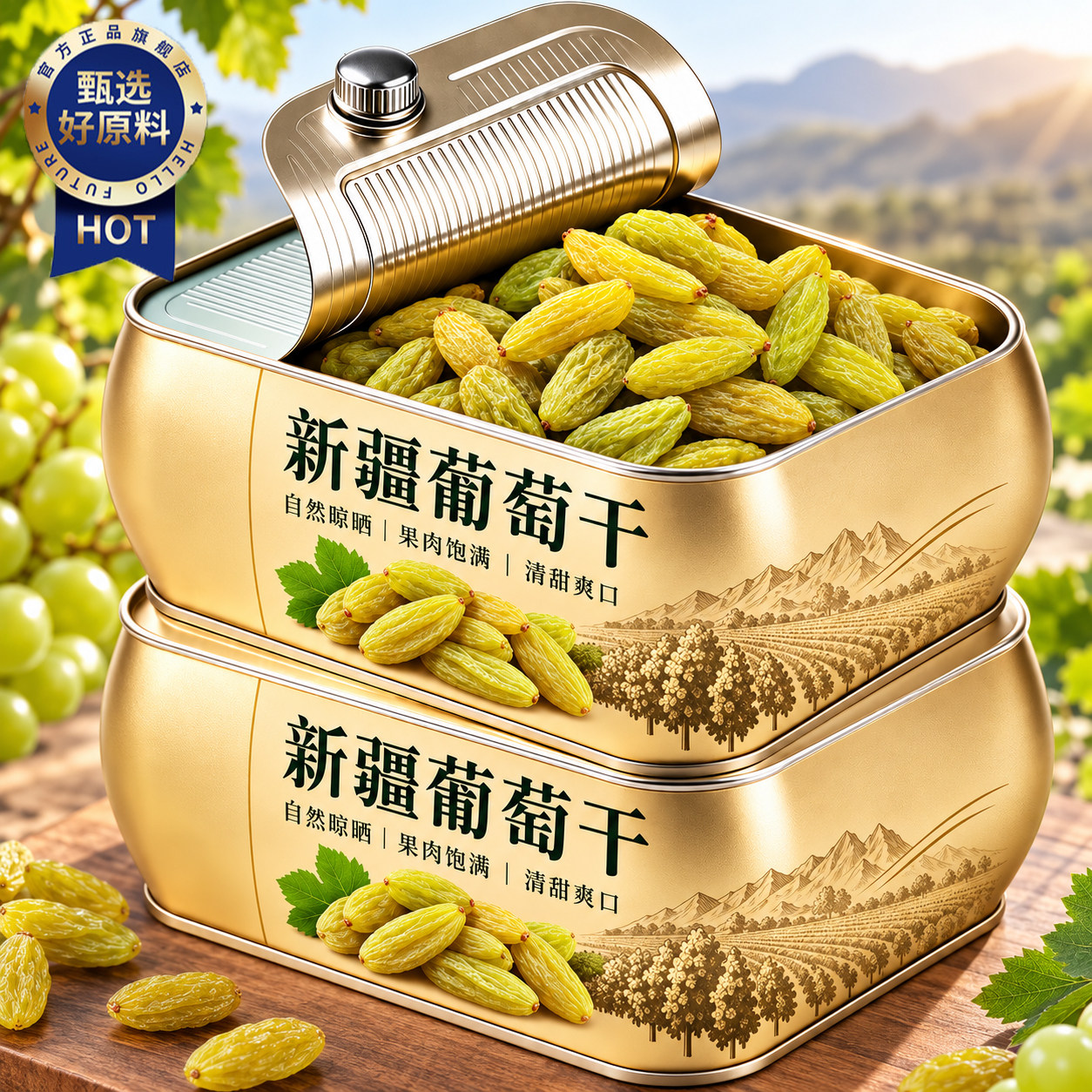 新疆特产葡萄干官方旗舰店特级超大免洗吐鲁番精品即食香妃王提子