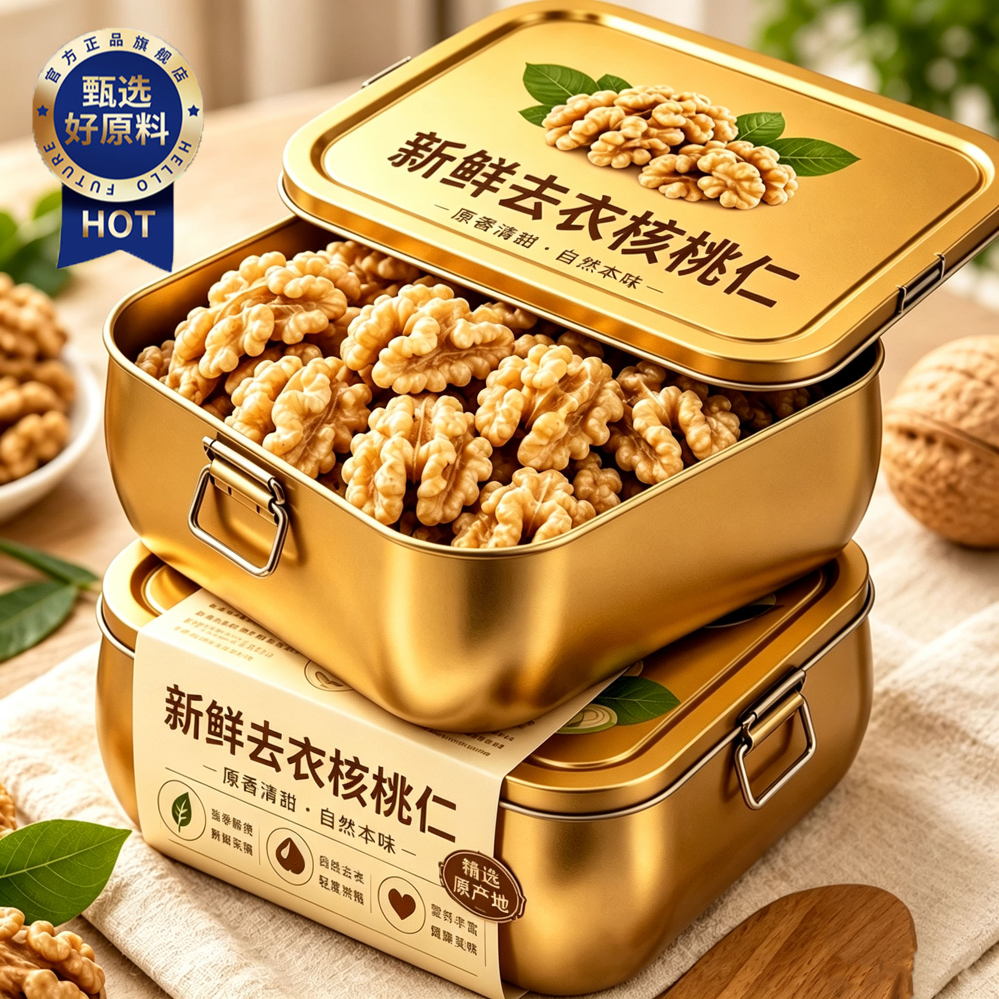 新鲜去皮核桃仁官方旗舰店独立包装原味无添加新货儿童营养核桃仁图片