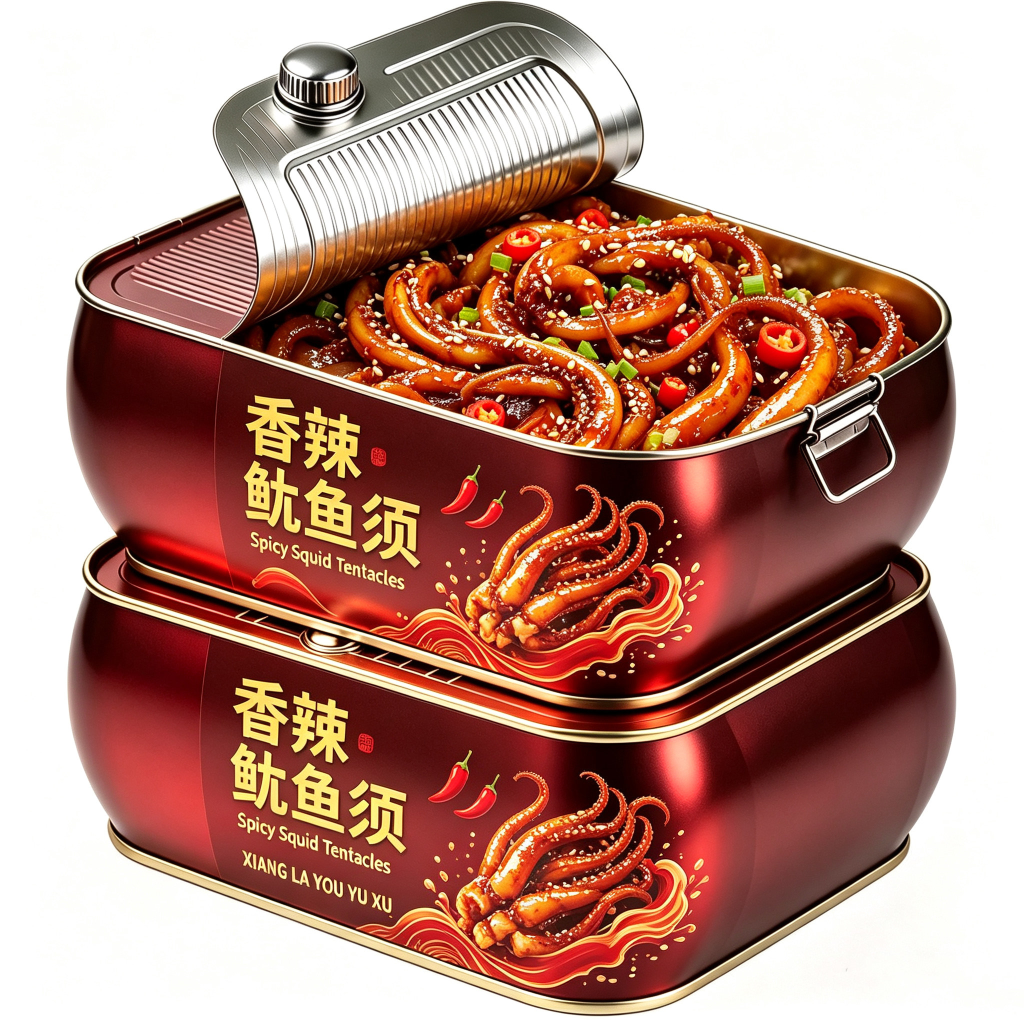 香辣鱿鱼须开袋即食鱿鱼头川麻铁板鱿鱼丝海鲜零食新鲜下酒熟食