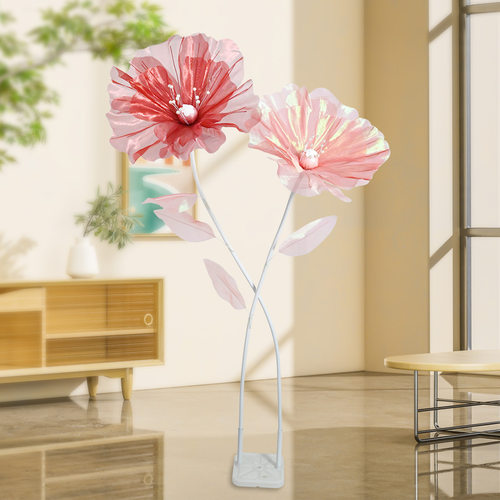 仿真花婚礼现场布置道具纱花套装橱窗摆件客厅家居装饰品落地大花