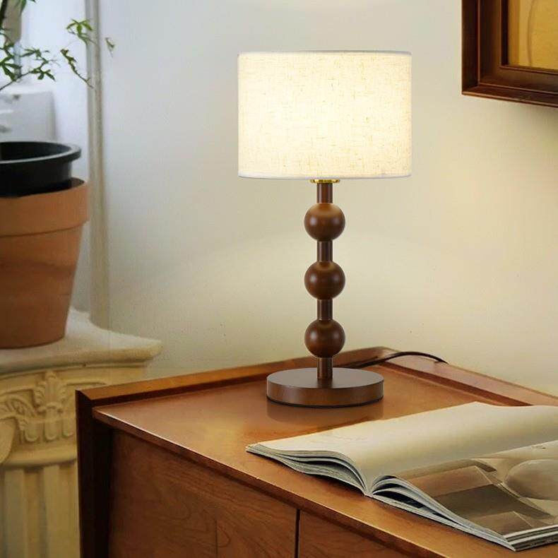 高级感中古风客厅沙发旁落地灯美式复古胡桃木氛围感卧室床头灯具