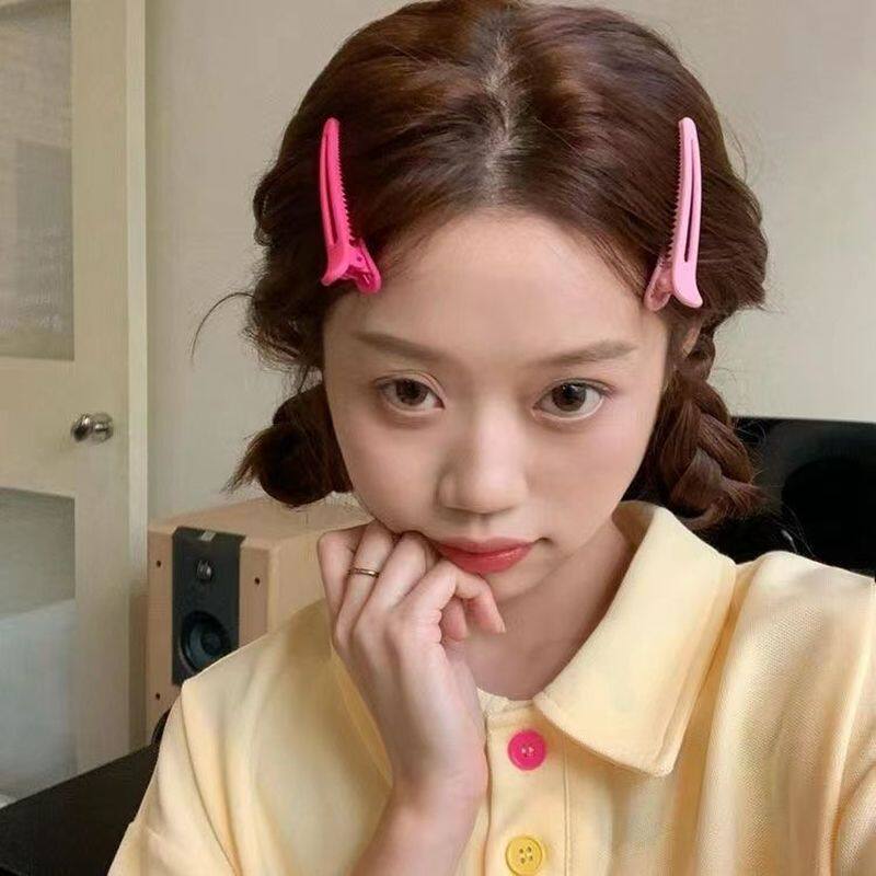 无痕化妆夹糖果色发卡边夹少女心刘海夹侧边鸭嘴夹发饰日韩头饰品