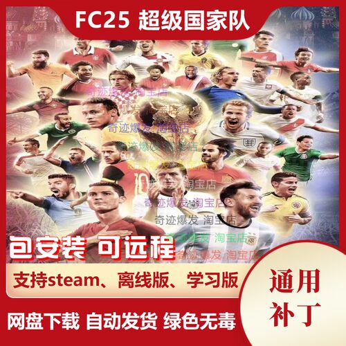 FC25 超级国家队补丁 新增欧洲杯亚洲杯美洲杯世界杯预选赛fifa25