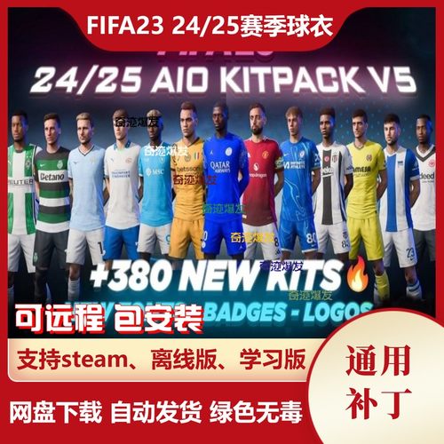FIFA23 24-25赛季球衣补丁 新赛季新款球衣球队队徽真实印号字体
