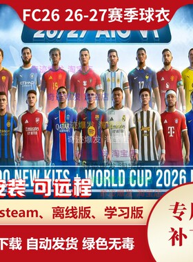 FC26 26-27赛季球衣补丁国家队新款球衣臂章队徽印号字体真实意甲