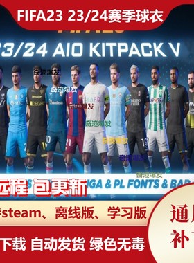 FIFA23 23-24赛季球衣补丁 新赛季新款球衣球队队徽真实印号字体