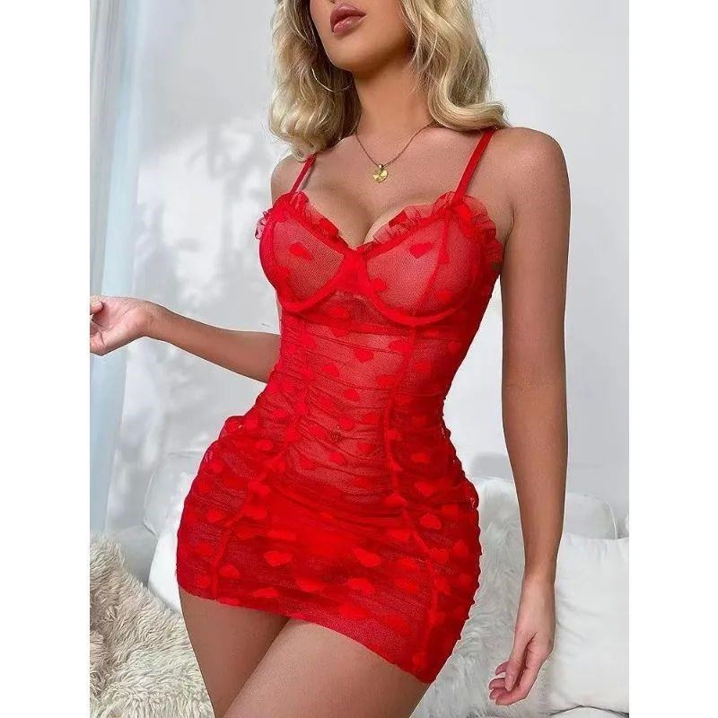 Sexy Pajamas Sheer Lace Dresses Fun Stage Uniforms Sexy Clot