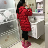 塑料女高筒靴省水型单保温便携式 懒人泡脚神器鞋 桶足浴盆洗脚拖鞋