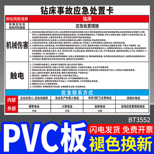 事故应急处置卡岗位现场预案提示告知牌墙贴危化品仓库加油站有限