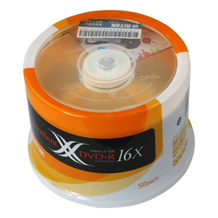 RITEK 50片 DVD X系列 桶装 16速 新品 空白刻录盘 4.7G 铼德