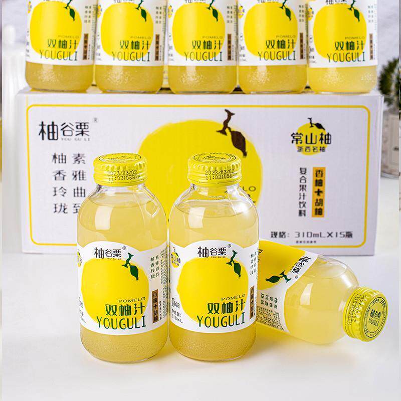 柚谷栗双柚汁常山柚子汁0脂310ml西柚胡柚香柚覆合果汁饮料饮品