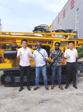 打井机深井钻井设备HQZ850L气动钻机铁履带行走底盘加重机体加厚