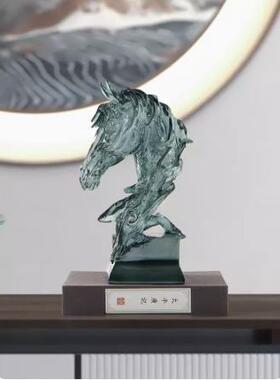 轻件奢办公室马头酒装品摆YB-RZ-19中饰式客厅玄关软柜装家居装饰