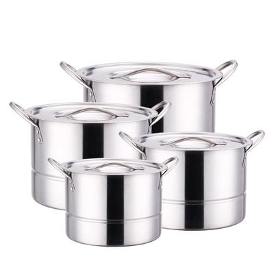 不锈钢12件套装锅23-29cm汤桶蒸锅组合礼品套装高汤锅料理锅