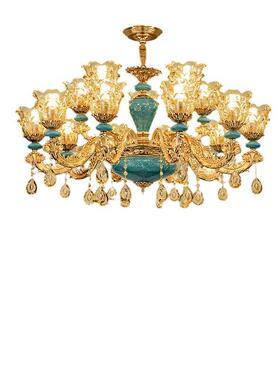 欧式客厅吊202年新款大灯厅卧室厅轻奢法式陶71037瓷餐大气家用水