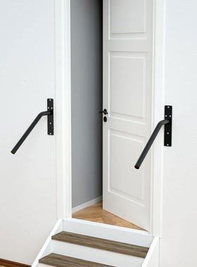 壁挂CNW式台阶手洗手间安全手黑色入口铁制工业风户外扶扶扶杆手