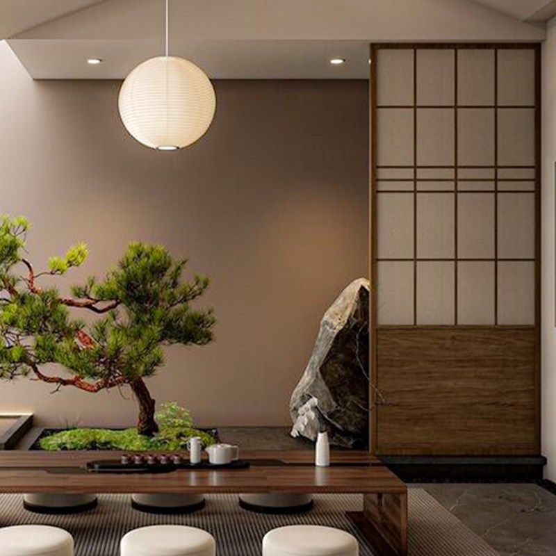 日式侘寂镂空新中式屏风隔断客厅入户玄关遮挡餐厅茶室酒店背景墙