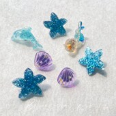 蓝色海洋图钉毛毡墙贴工字钉照片墙装 饰毛毡板钉子小装 饰配件彩色