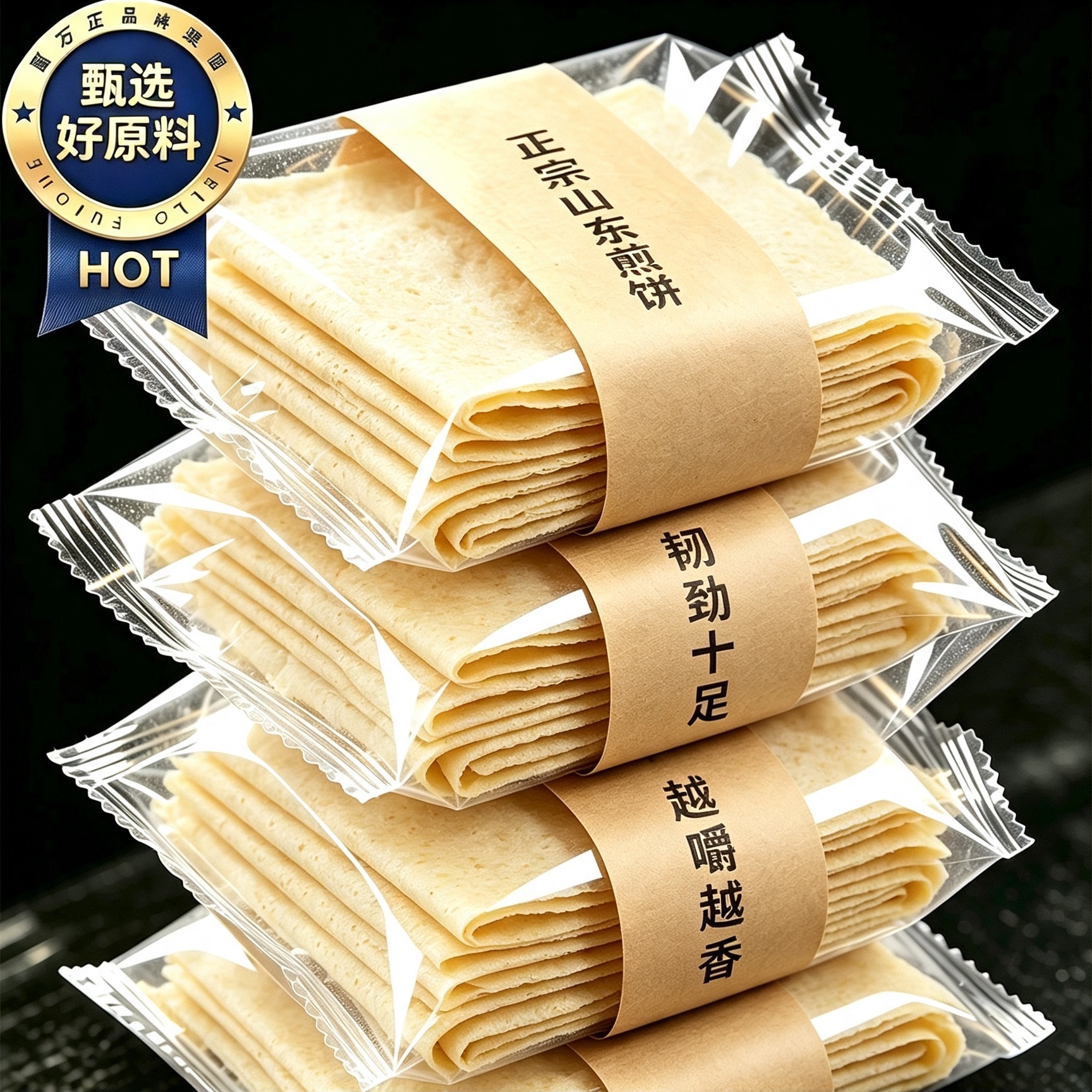 天猫甄选山东煎饼纯手工杂粮官方旗舰店临沂正宗杂粮煎饼开袋即食