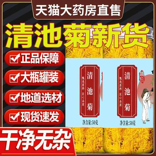 青池菊正品青驰菊清池菊花茶50g/罐叶谷新货无熏硫官方旗舰店特级