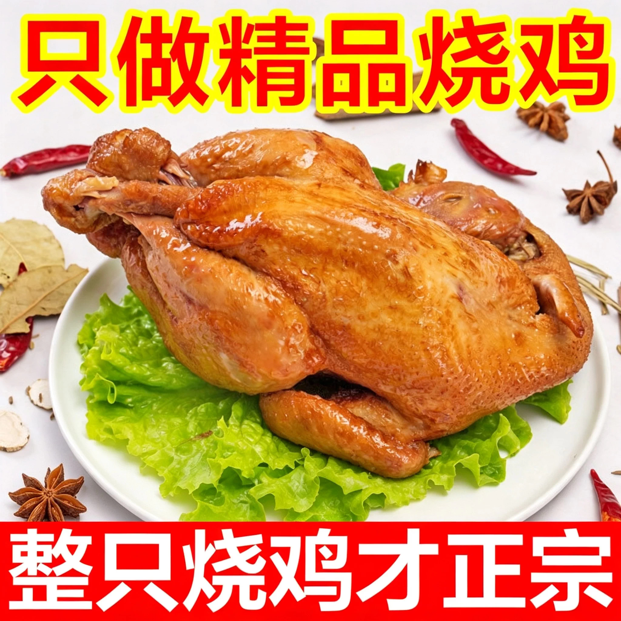 正宗河南道口烧鸡旗舰店正品官方特产整只熟鸡肉新鲜现做卤味即食