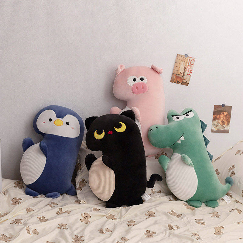 可爱原创小动物抱枕毛绒玩具卡通玩偶靠垫沙发床头简约靠枕节日礼,玩具/童车/益智/积木/模型,娃娃/配件/着替,淘宝优惠券,粉丝福利购,淘宝优惠卷
