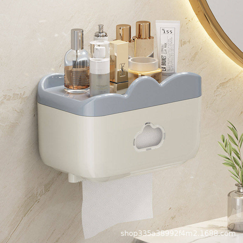 卫生间纸巾盒厕所卫生纸置物架收纳壁挂式免打孔抽纸盒防水卷纸盒,收纳整理,纸巾盒,淘宝优惠券,粉丝福利购,淘宝优惠卷