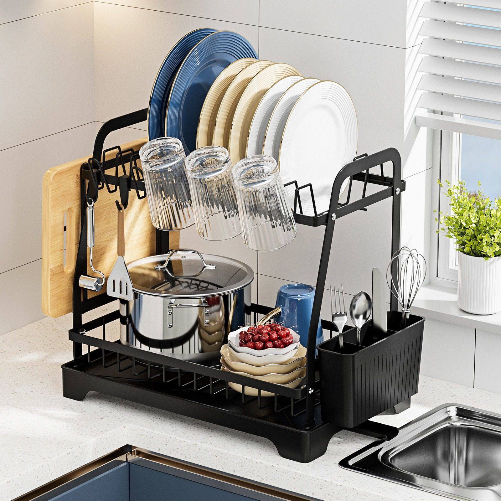 厨房碗盘置物架水槽沥水架碗碟碗筷多功能收纳架碗柜台面沥水架,厨房/烹饪用具,碗架,淘宝优惠券,粉丝福利购,淘宝优惠卷
