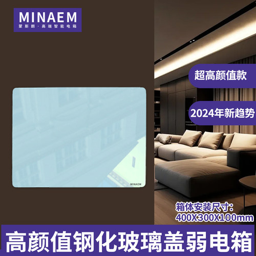 蒙斯朗钢化玻璃盖弱电箱暗装室内