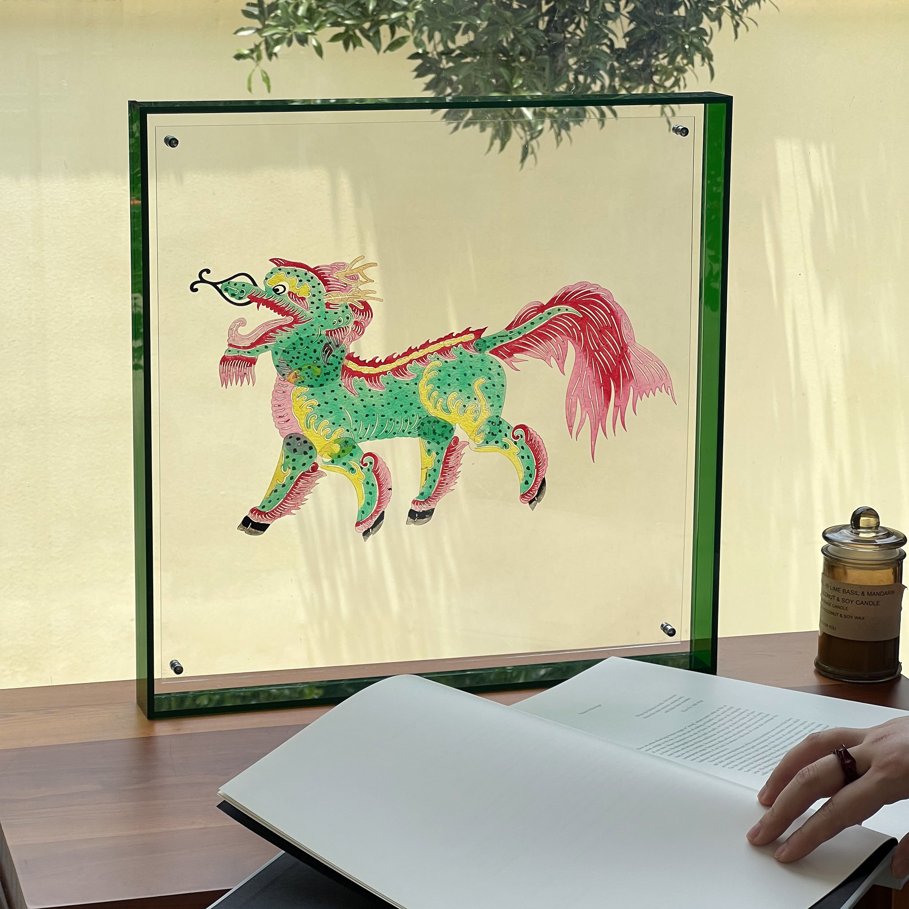 【非遗皮影】新中式设计师软装精致实用创意客厅装饰书房客厅边柜