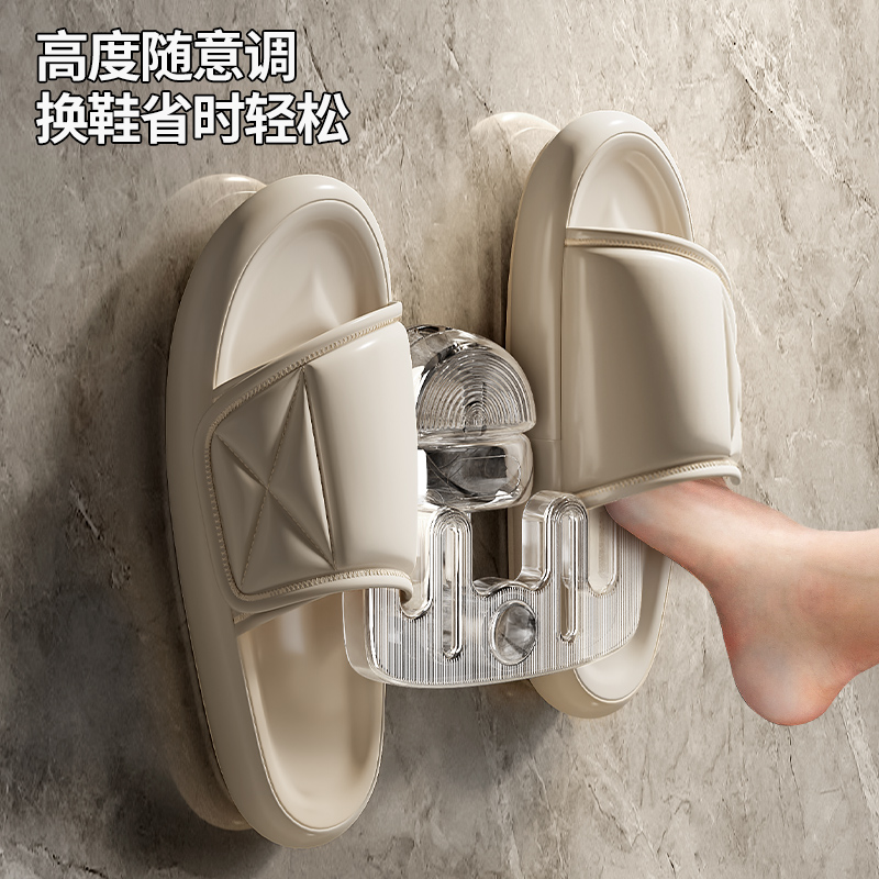 速发吸浴架鞋架盘室免打孔置物挂拖卫生间壁挂式神器厕所收纳挂钩
