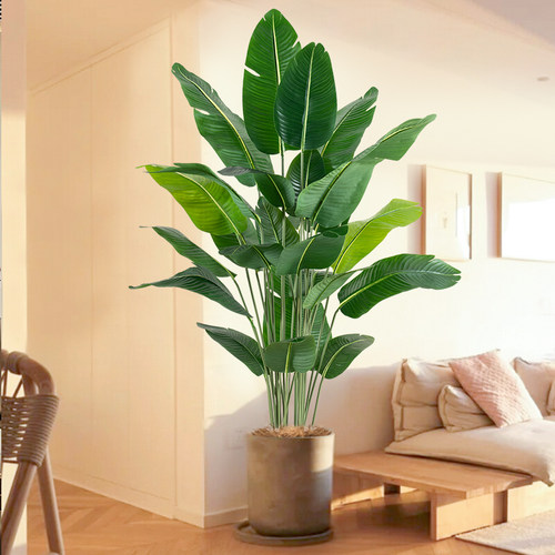 速发高端轻奢绿植鸟假植摆盆栽室物装饰花旅人蕉客厅内件