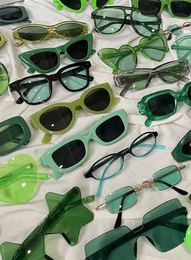 速发多巴胺墨街外色辣妹镜拍穿搭防紫绿线太镜