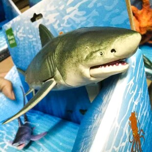 速发海八底界玩具海洋世生物大套装爪鱼鲸鲨大鱿白鲨乌贼鱼章鱼动