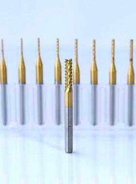 镀钛黄色FPCB涂层线电路板钨钢玉米铣刀套装金色镀膜五金件合成石