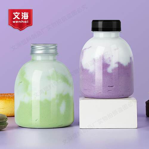 500ml饮料瓶食品级塑料透明一次性空pet胖胖杨枝甘露果汁奶茶瓶子