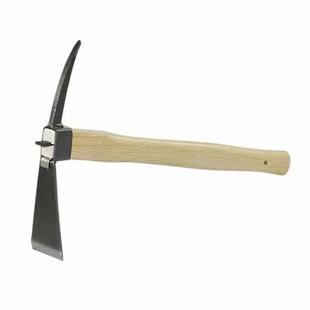 兰诗LAUTEEWY4083木柄小锄头园艺工具除草耙子加厚全钢羊角锄