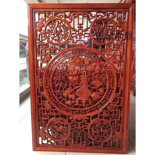 东阳木雕花板中式香樟木原木120*80cm实木玄关雕刻隔断屏风现货