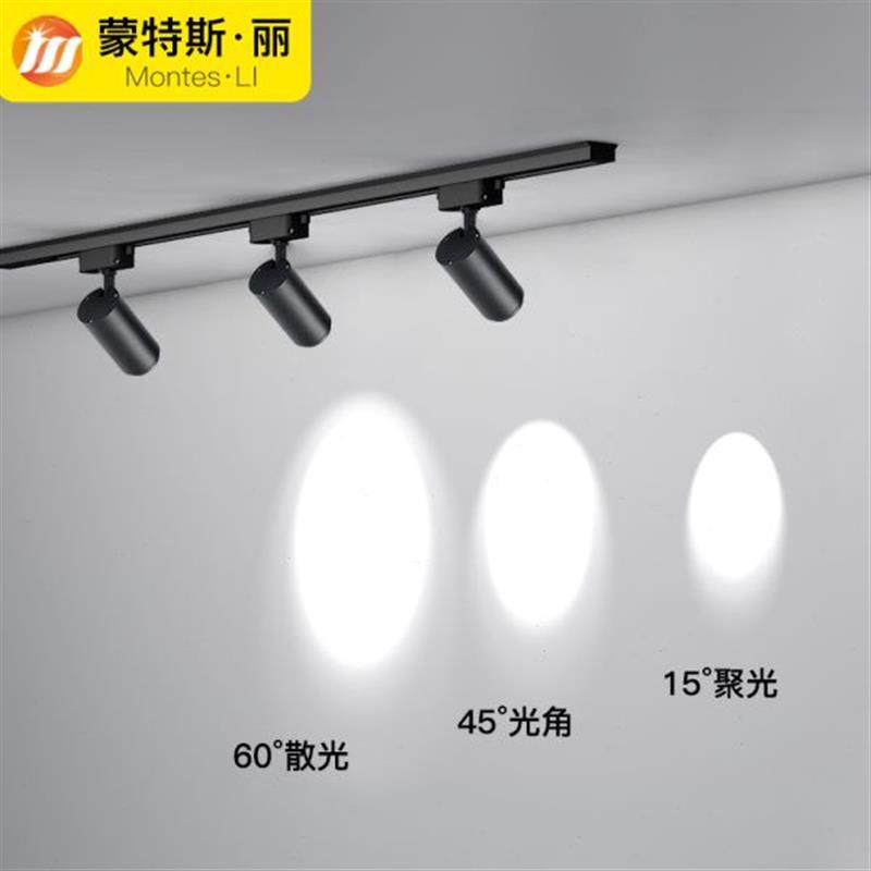 变焦轨道灯led射灯可调角度服装店商用展厅店铺黑色导轨灯cob超亮,家装灯饰光源,轨道灯,淘宝优惠券,粉丝福利购,淘宝优惠卷