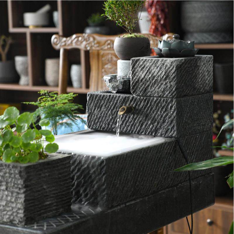 石头流水中式落地庭院流水摆件石磨水槽石槽石头花盆鱼缸落地流水,家居饰品,装饰摆件,淘宝优惠券,粉丝福利购,淘宝优惠卷