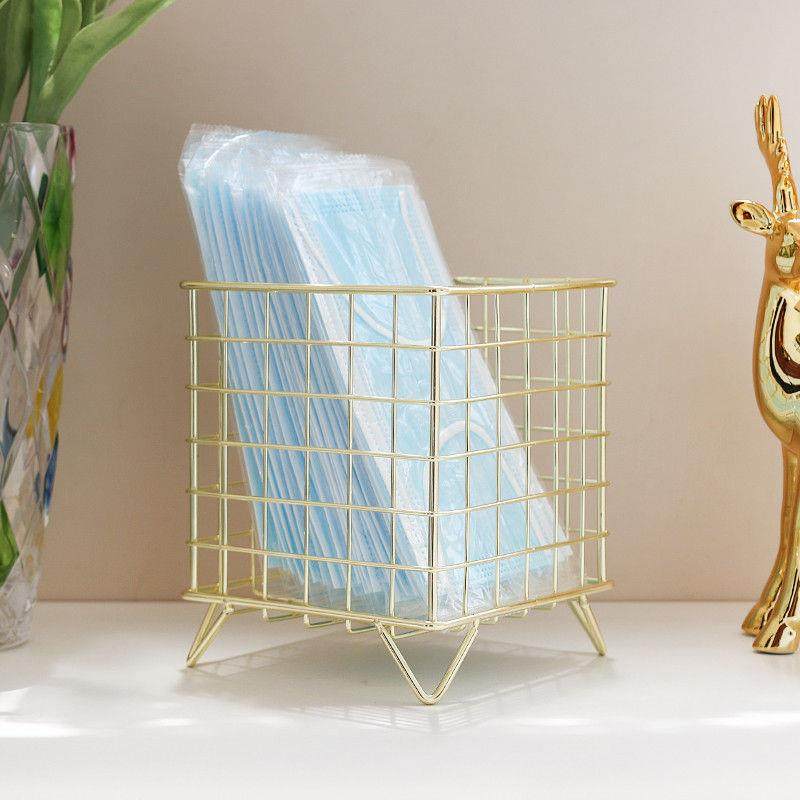 桌面一次性口罩收纳盒玄关家用大容量轻奢面膜收纳筐口鼻罩存放盒,收纳整理,口罩收纳盒/袋/夹,淘宝优惠券,粉丝福利购,淘宝优惠卷